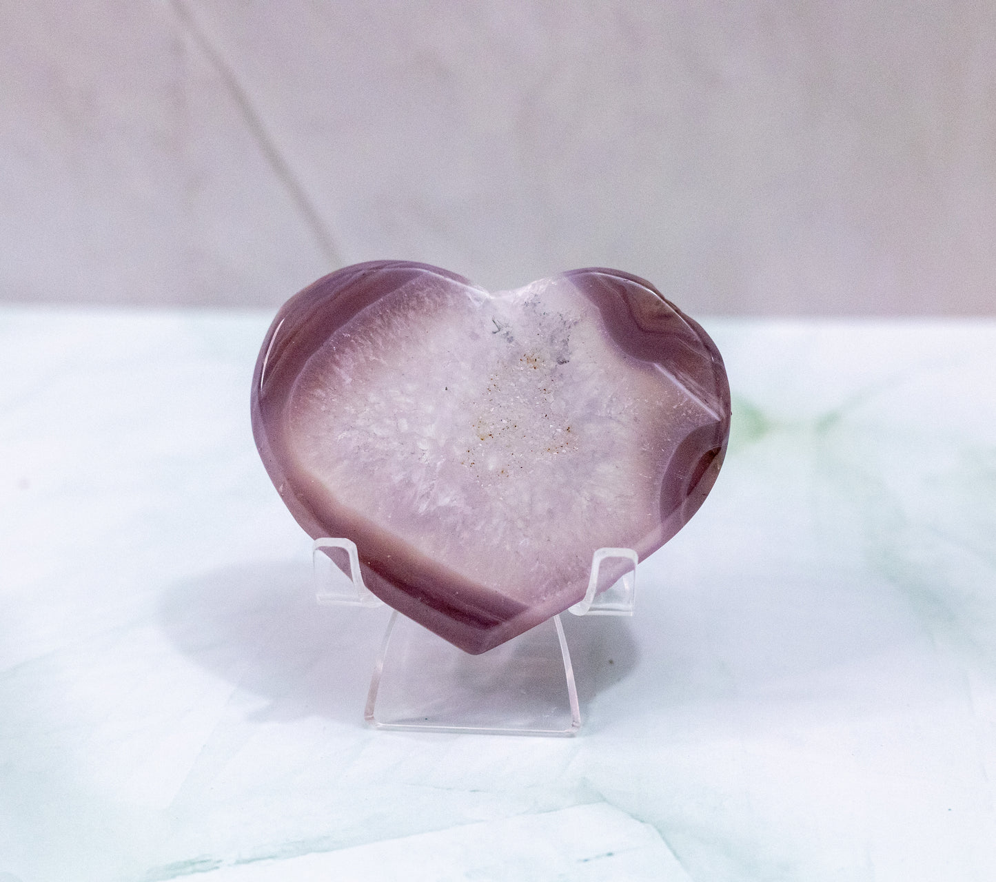 Purple Agate Heart