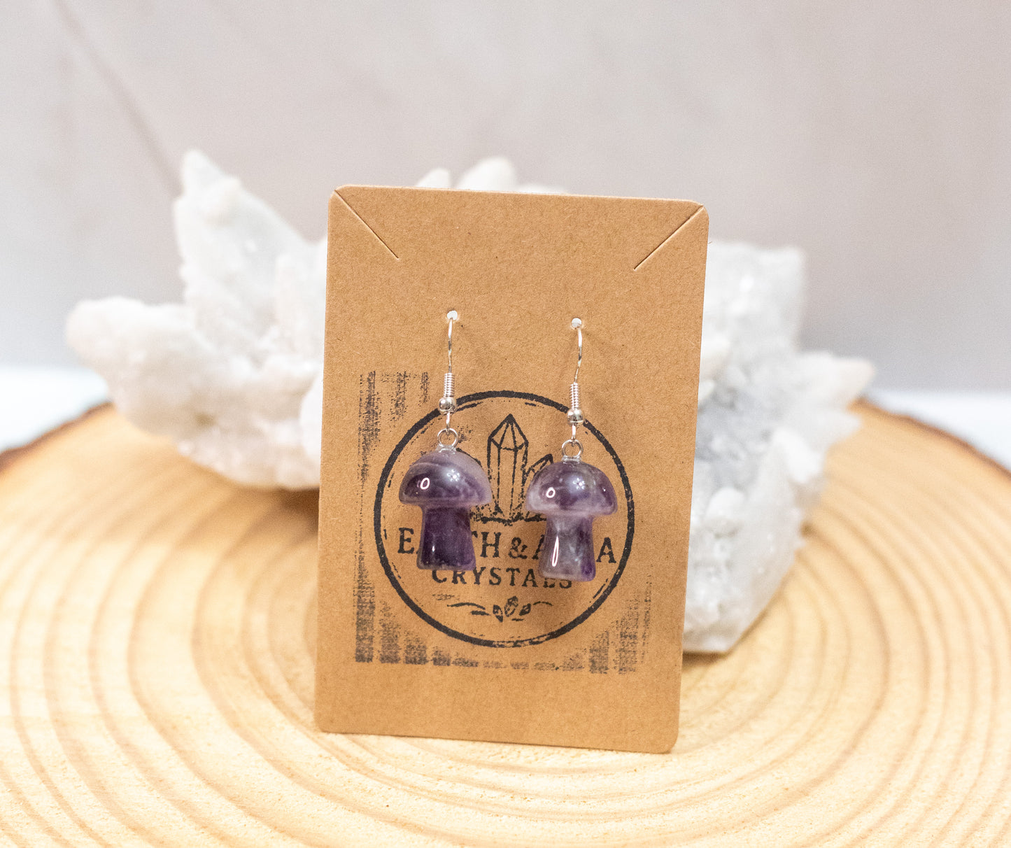 Crystal Mushroom Earrings