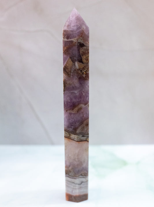 Amethyst Lace Agate Tower