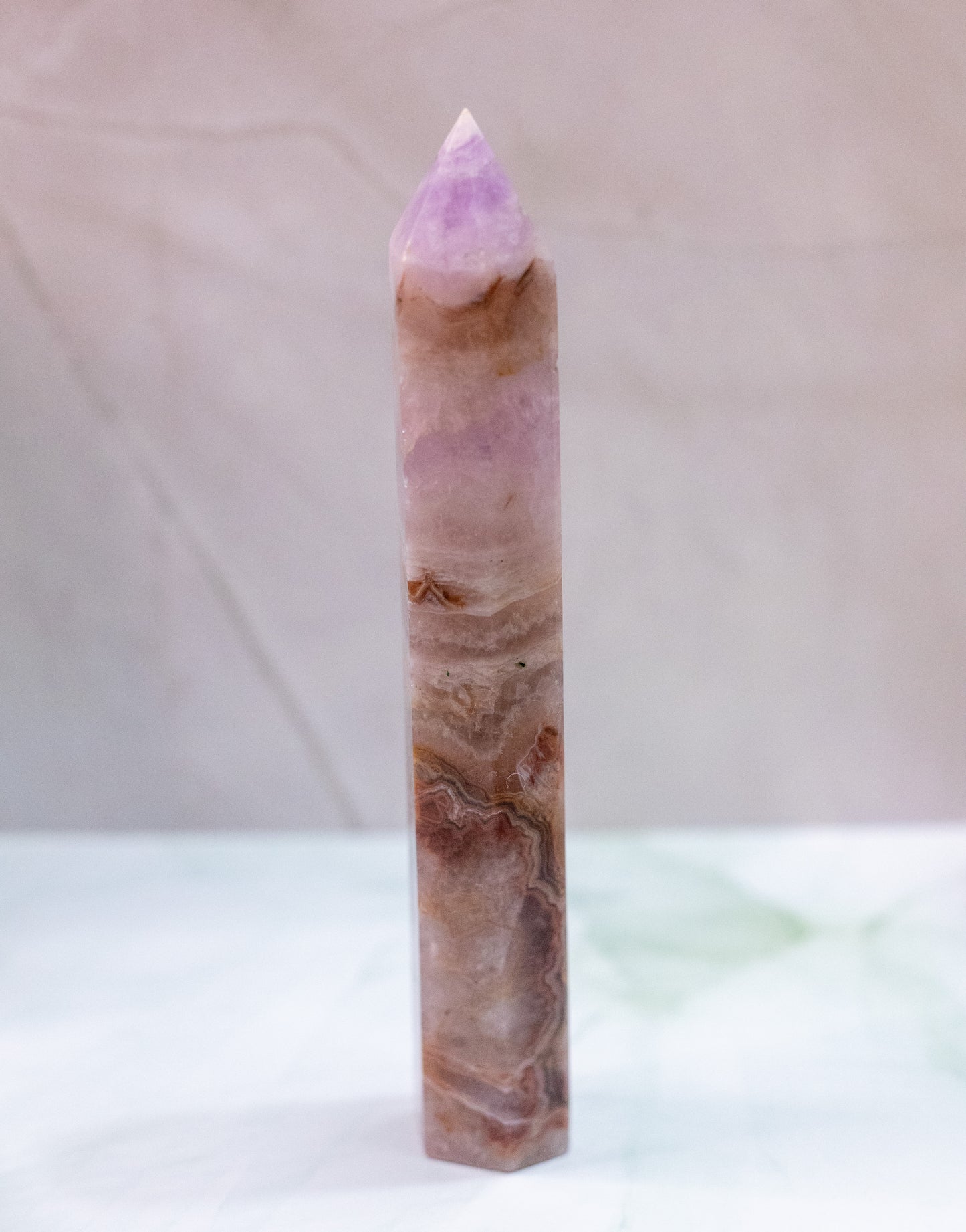 Amethyst Lace Agate Tower