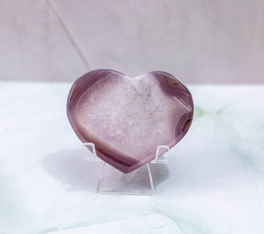 Purple Agate Heart
