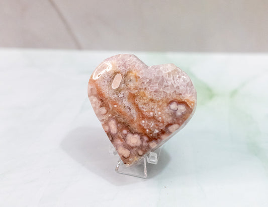 Flower Agate Heart