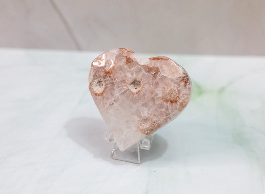 Flower Agate Heart