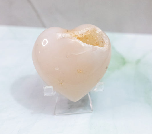 White Agate Heart