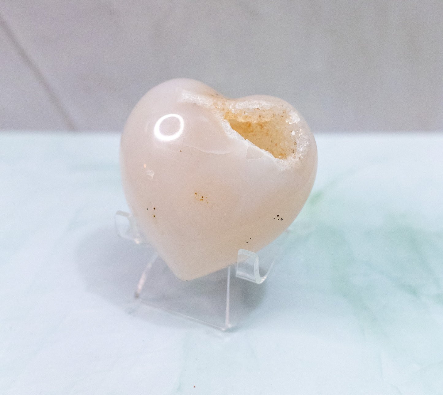 White Agate Heart