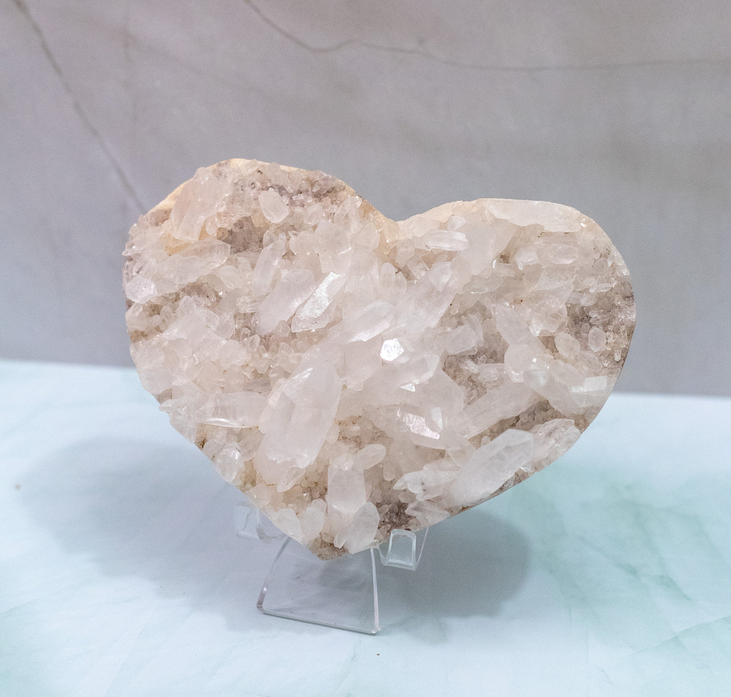 Clear Quartz Cluster Heart