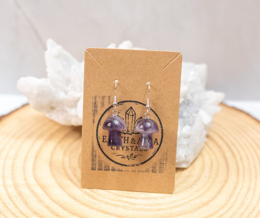 Crystal Mushroom Earrings
