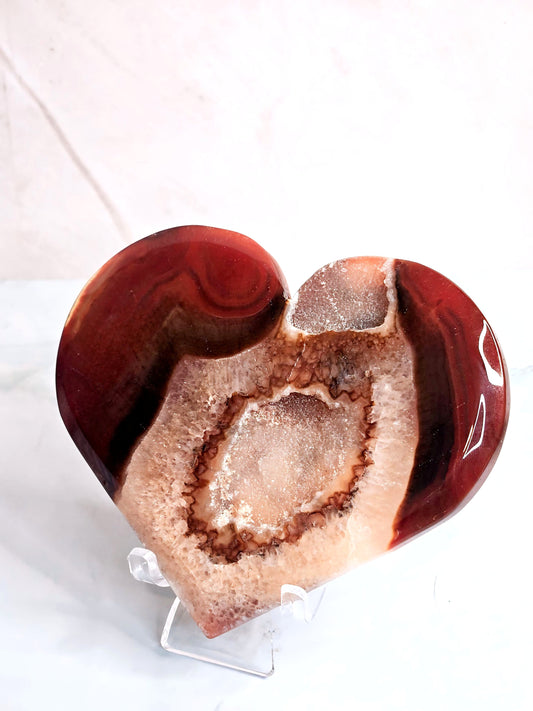 Carnelian Druzy Agate Heart ❤️✨