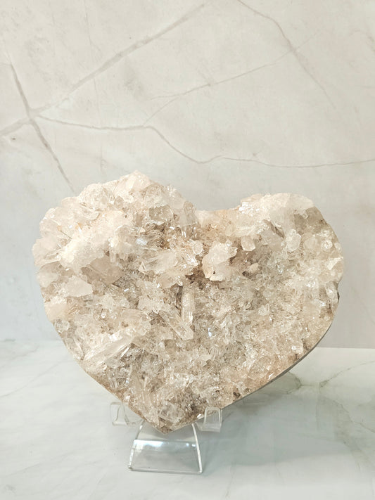 Clear Quartz Cluster Heart