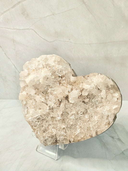 Clear Quartz Cluster Heart