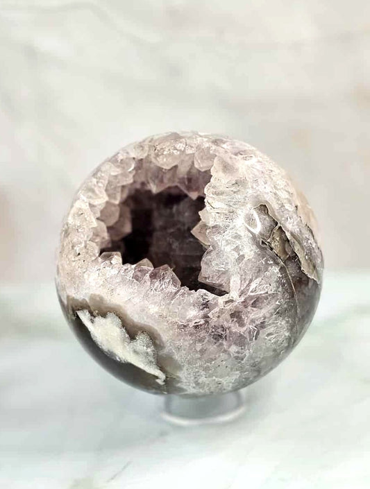 Large Amethyst Druzy Sphere