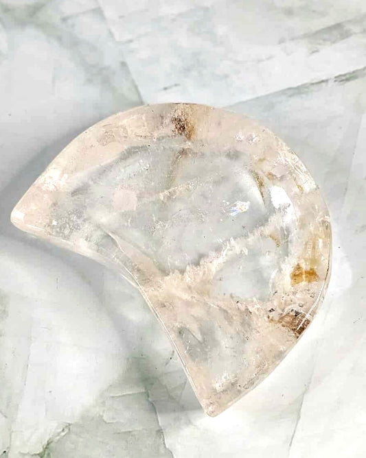 Clear Quartz Moon Bowl