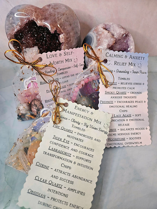 🌙✨ Intention Crystal Gift Bag – Choose Your Vibe!✨🌙