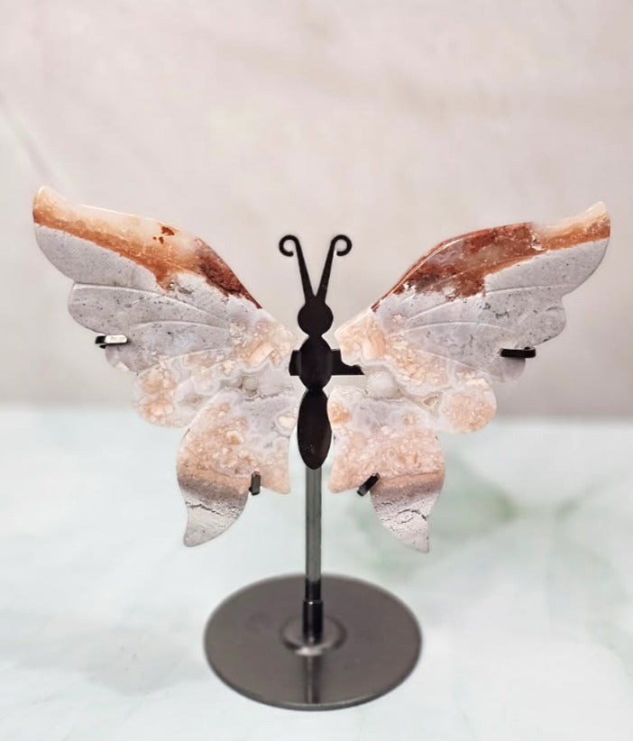 Crystal Butterfly on Metal Stand