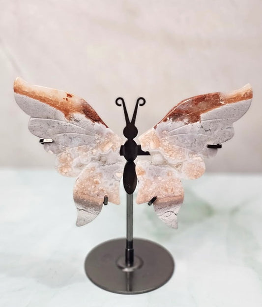 Crystal Butterfly on Metal Stand