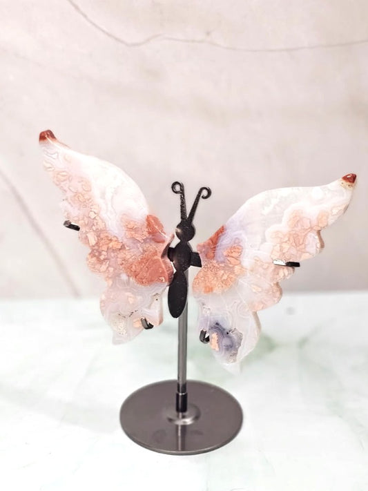 Crystal Butterfly on Metal Stand